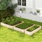 Natural Fir Wood Raised Garden Bed with 3-Tier Planter Boxes and Lattice Trellis for Climbing Plants
